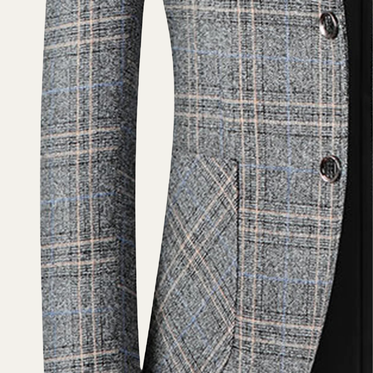 Axel | Men's Check Blazer Gray Lightweight Slim Fit