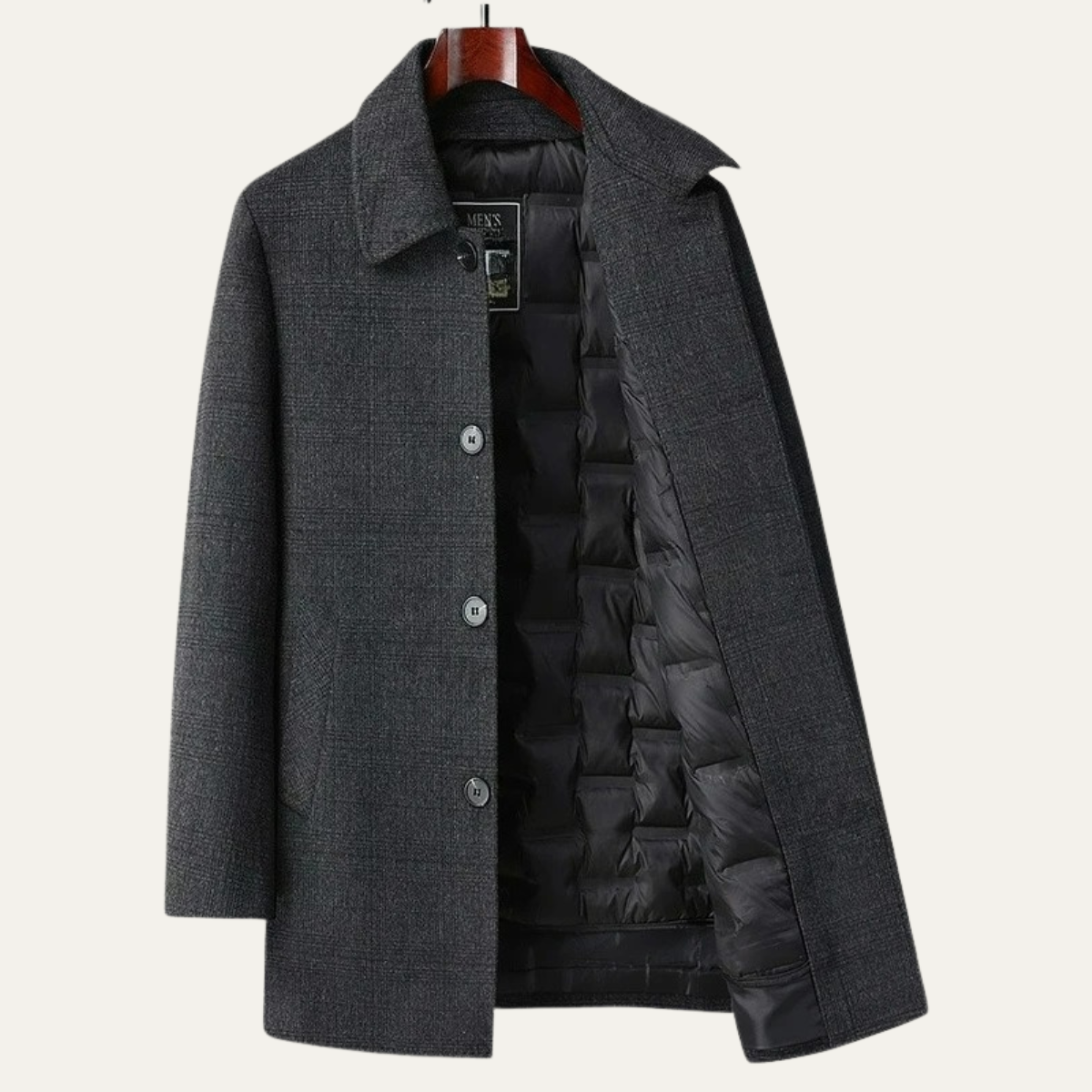 Callum | Men's Wool Down Hybrid Coat Gray