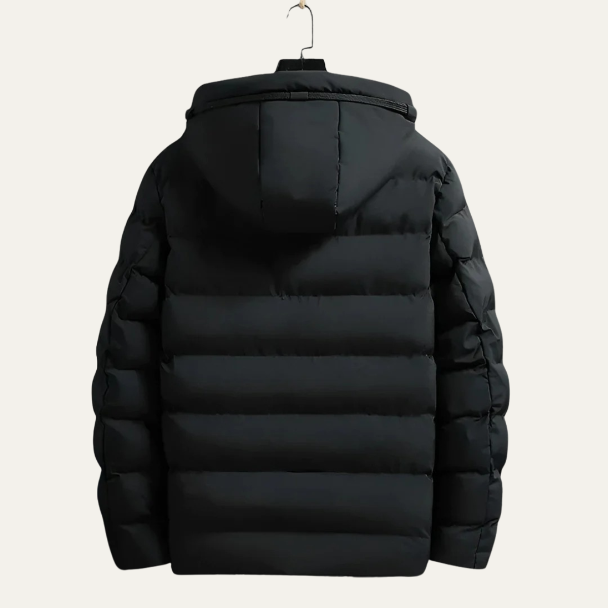 Jude | Men's Puffer Jacket Black Hooded Warm Winter Coat