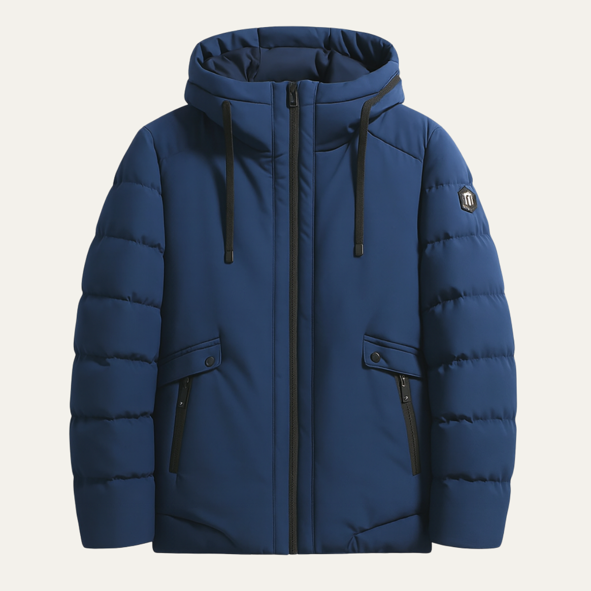 Jude | Men's Puffer Jacket Black Hooded Warm Winter Coat