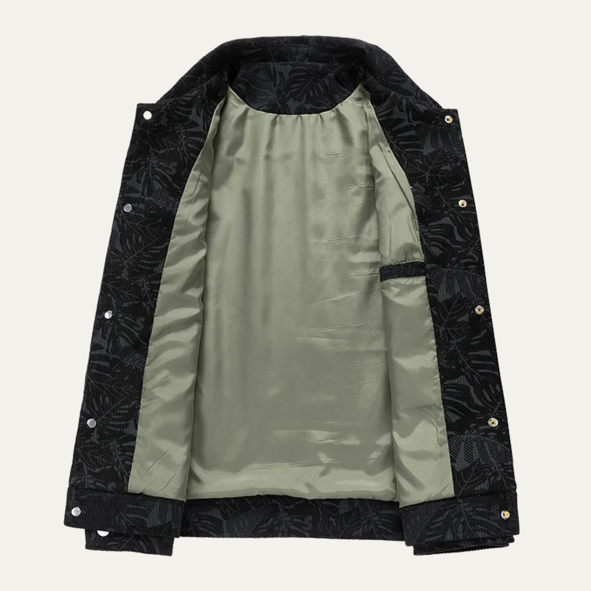 Ash | Men's Quilted Utility Jacket Khaki With Pockets