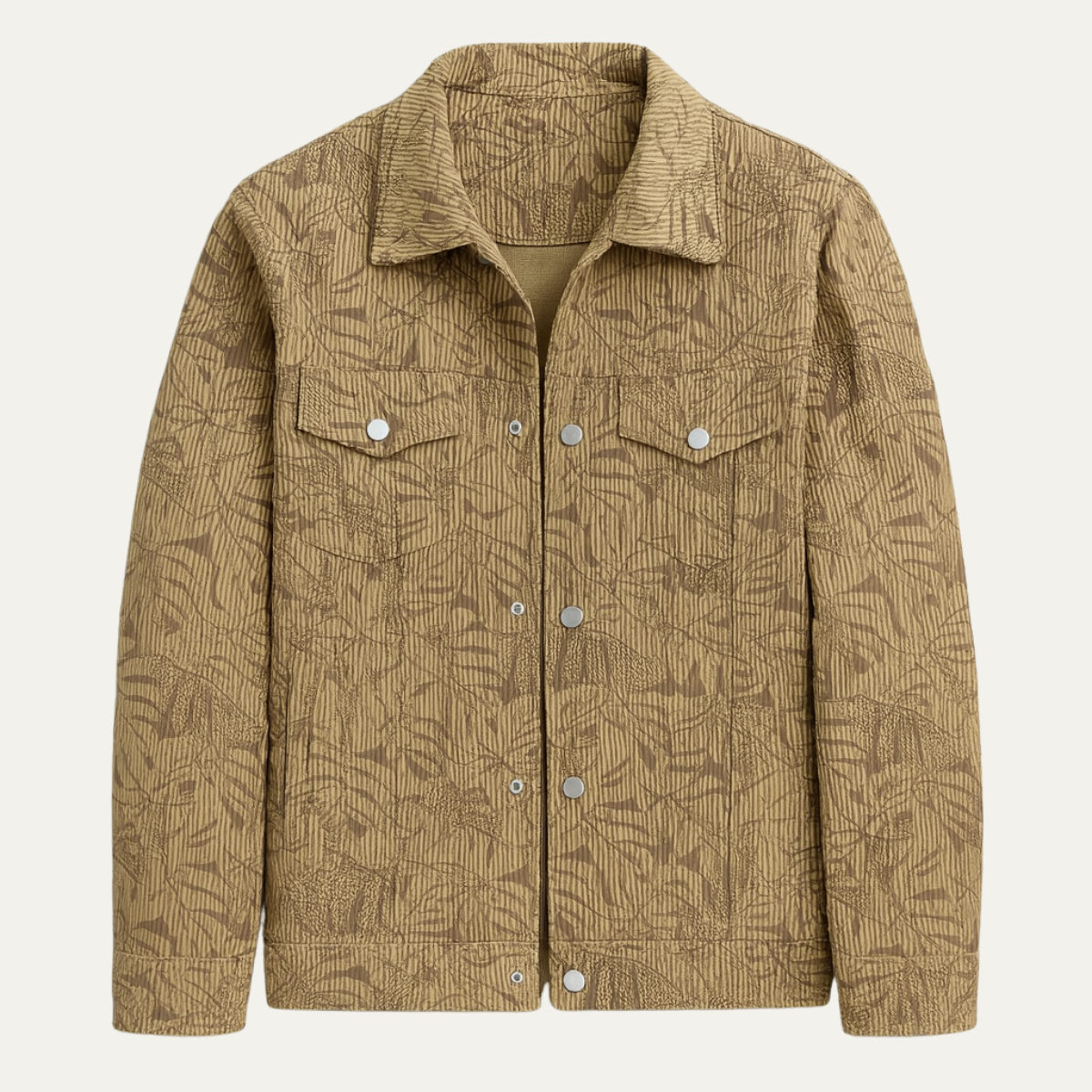 Ash | Men's Quilted Utility Jacket Khaki With Pockets