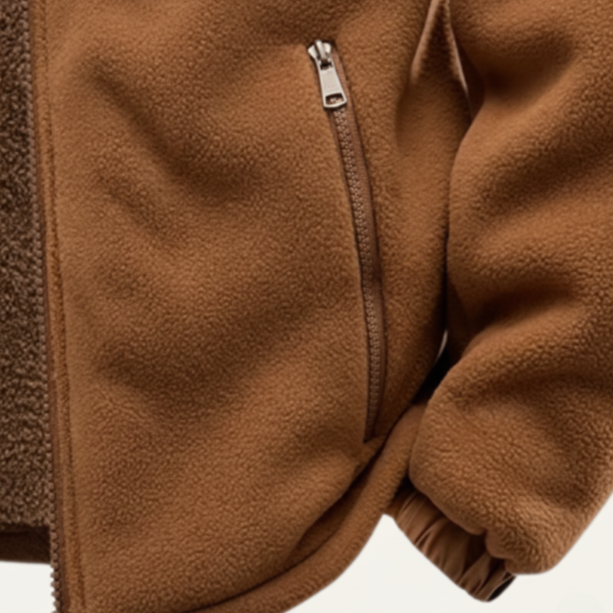 Rowan | Men's Sherpa Lined Fleece Jacket Camel Hooded