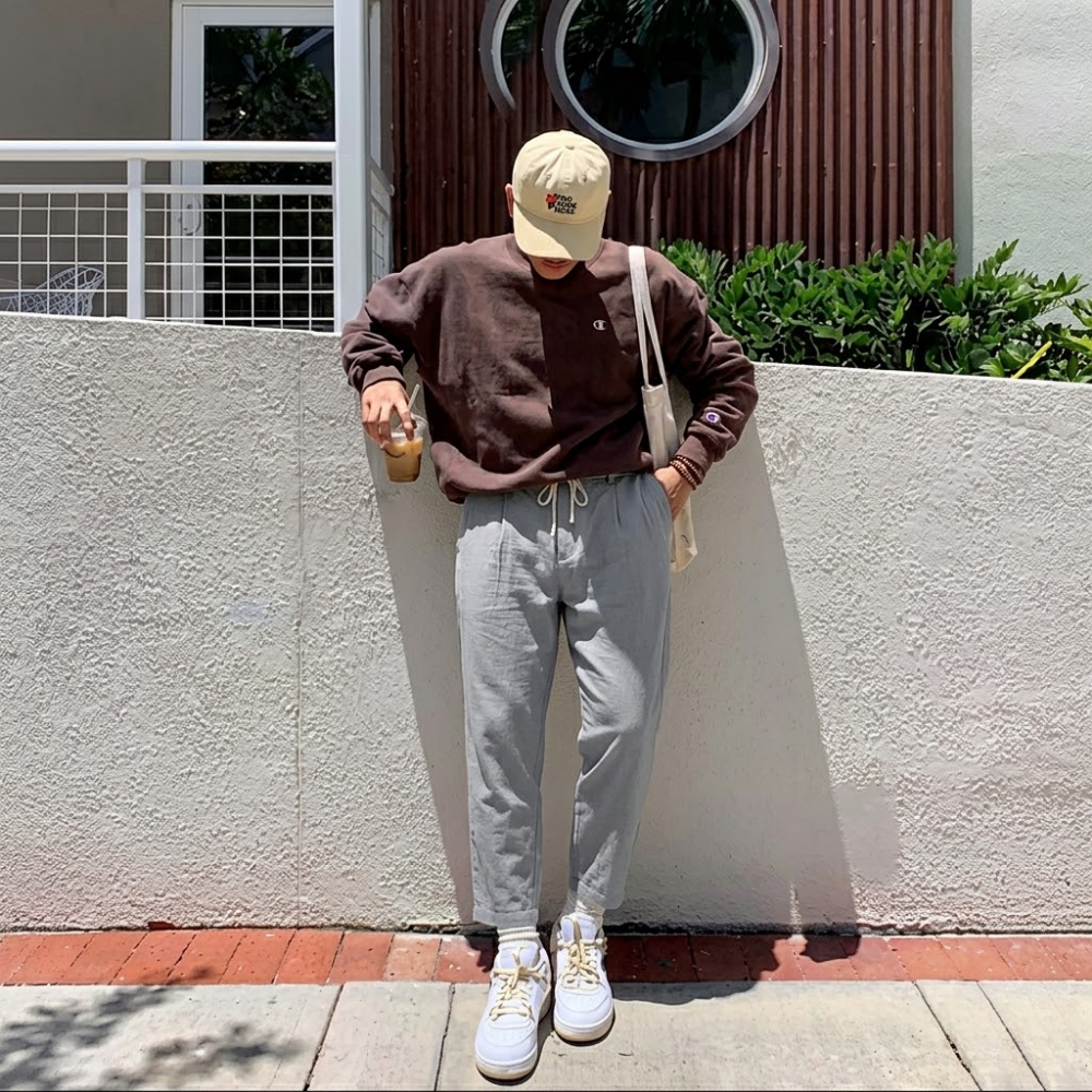 Dama Washington Beau men's linen pants cream loose fit drawstring - view 8