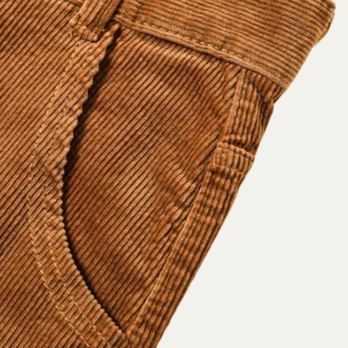 Axel | Men's Corduroy Pants Caramel Slim Fit Casual