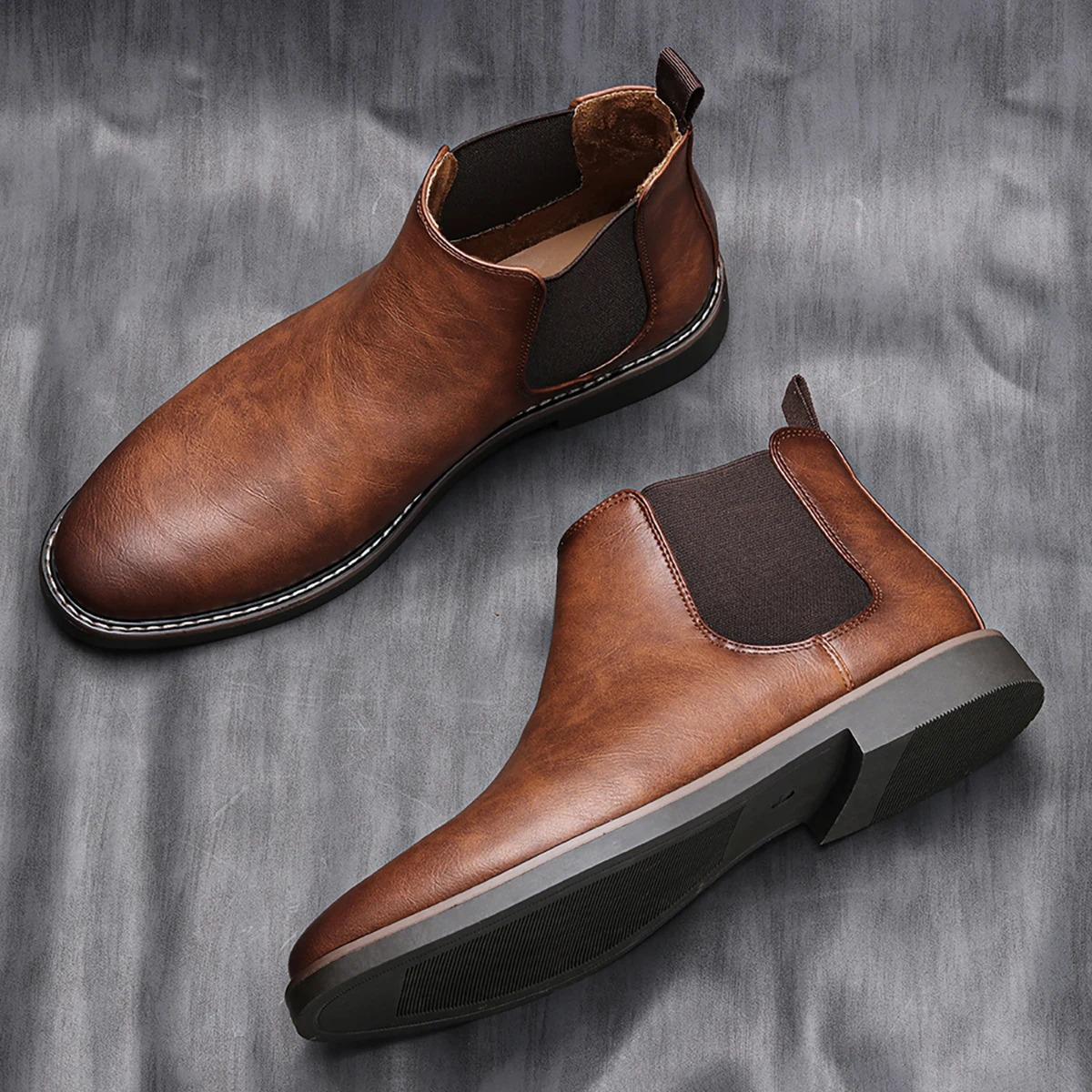 Bram | Men's Classic Leather Chelsea Boots Brown