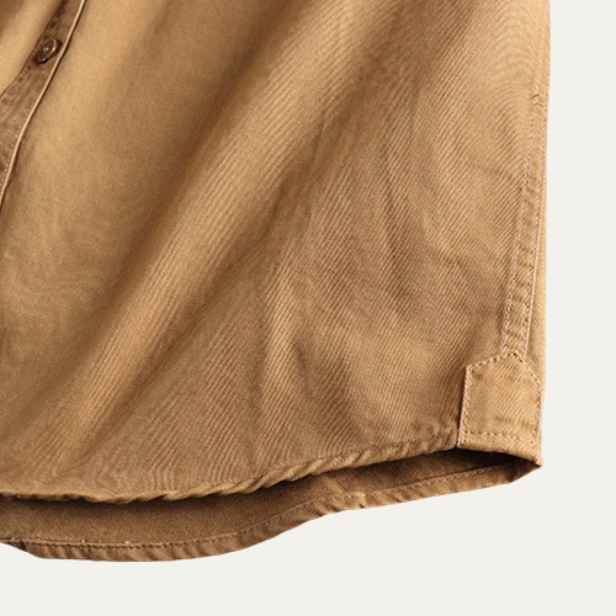Bram | Men's Utility Button Up Shirt Tan Cargo Pockets