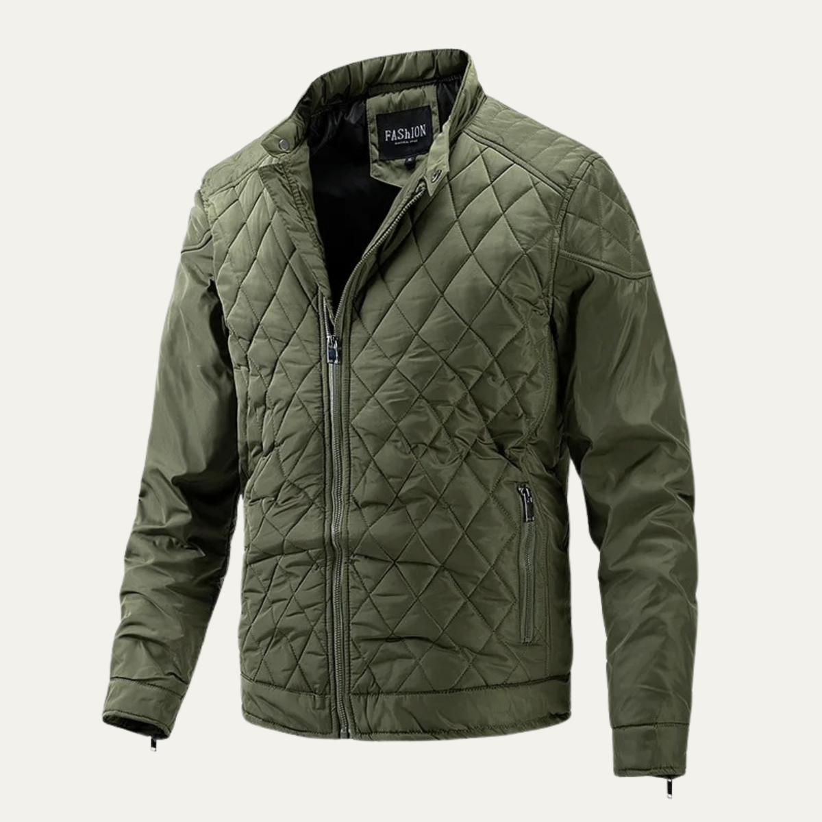 Axel | Men's Quilted Puffer Jacket Black