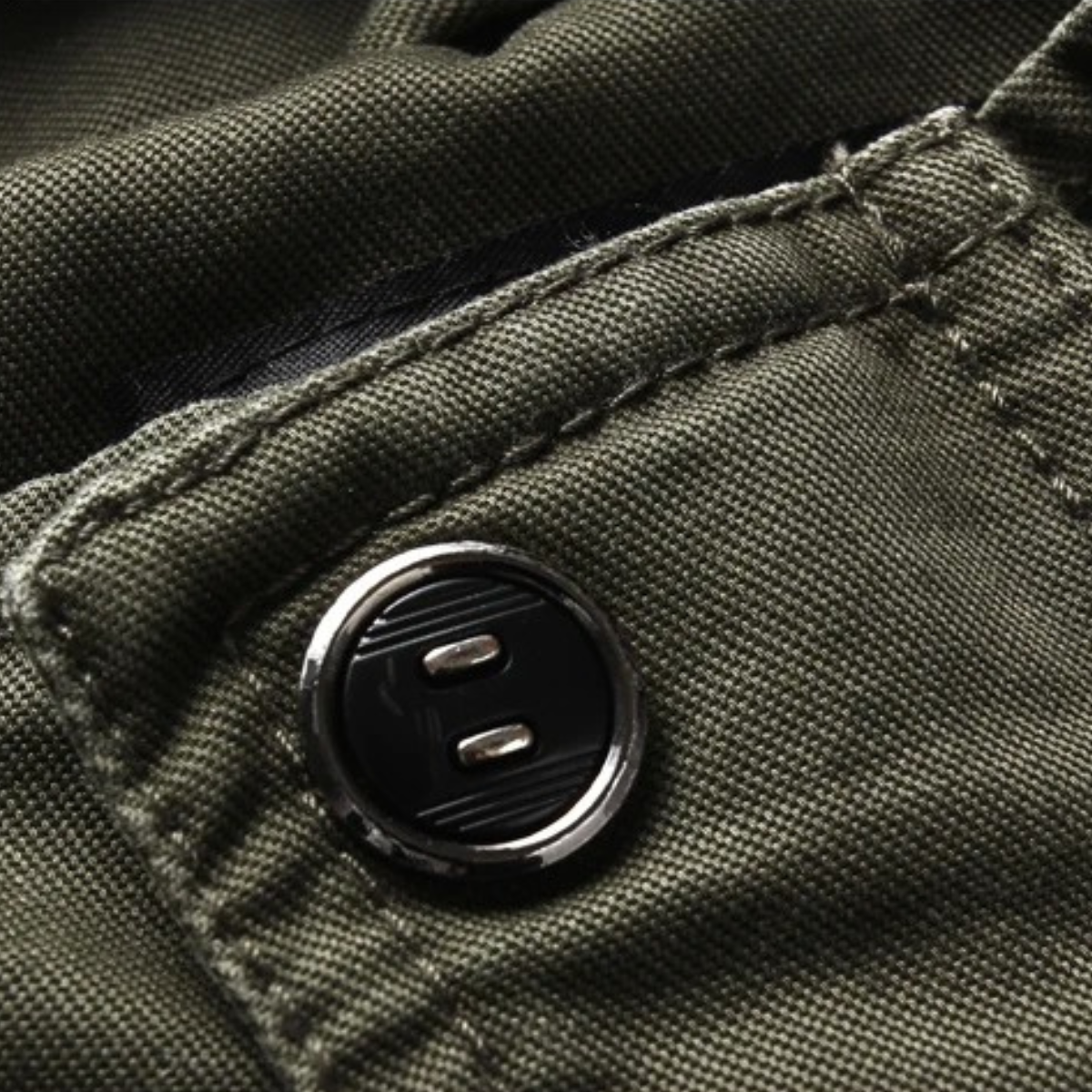 Eli | Men's Utility Military Jacket Olive Green Cargo Pockets