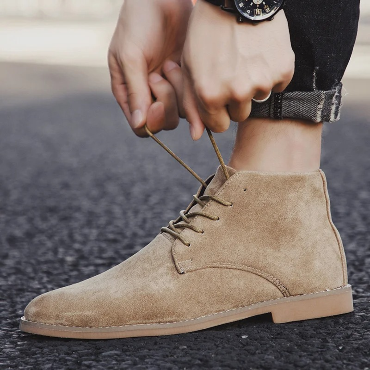 Jax | Men's Suede Lace Up Chukka Boots Black