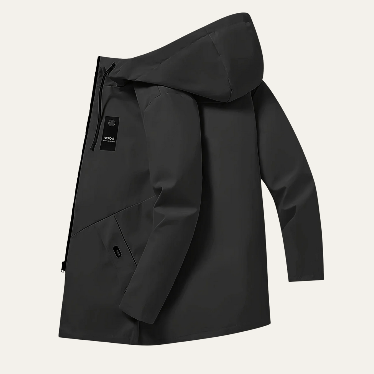 Ash | Men's Lightweight Rain Jacket Olive Green Hooded