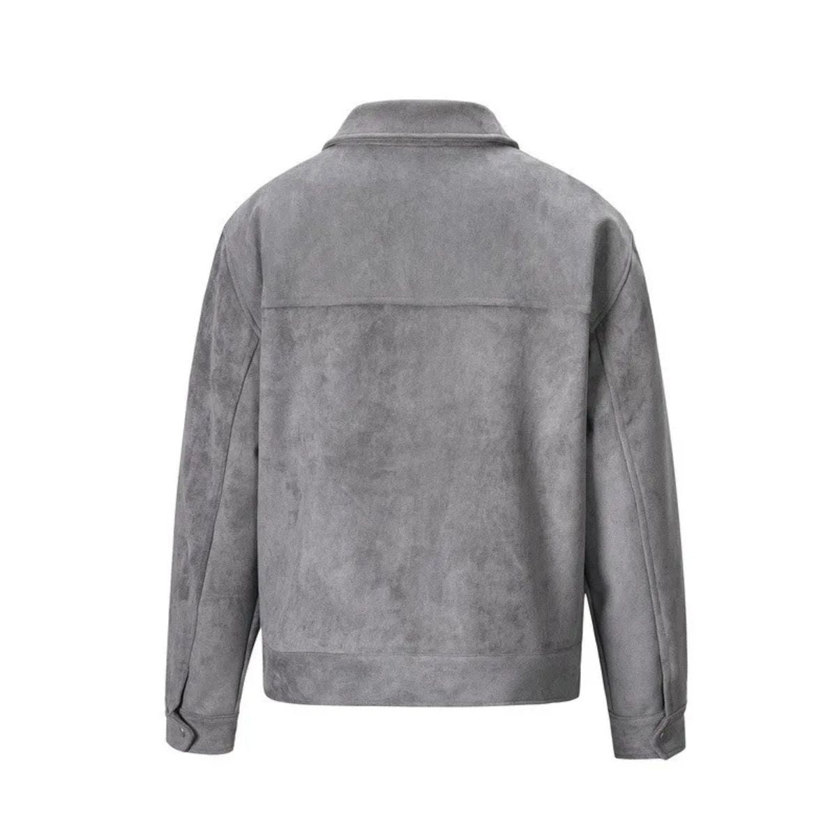 Axel | Men's Casual Suede Utility Jacket Black