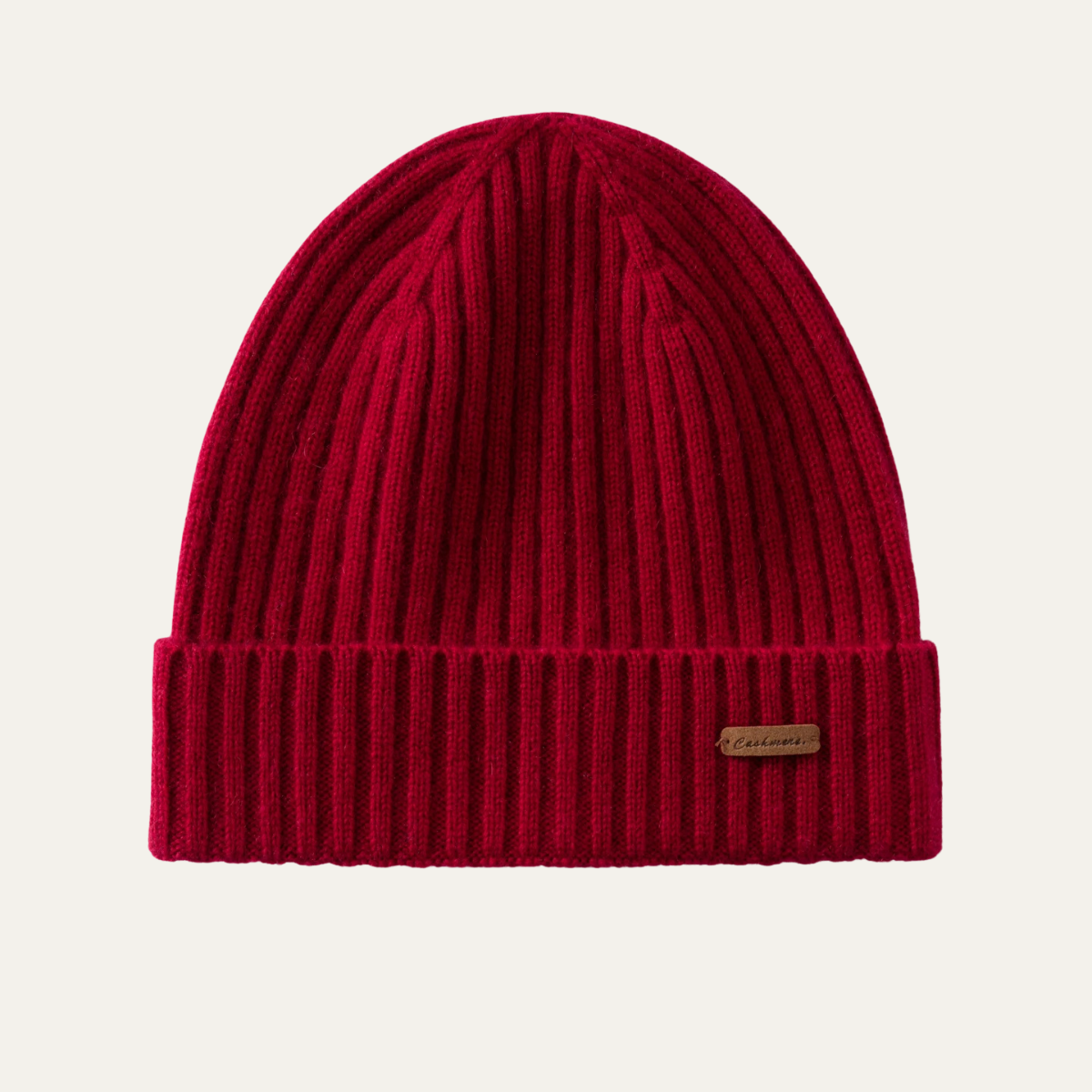 Axel | Men's Ribbed Knit Cashmere Beanie Cream