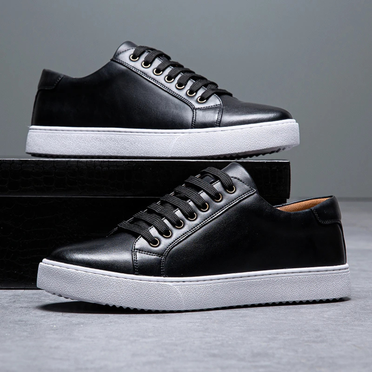 Kade | Men's Casual Lace Up Sneaker Brown White Sole