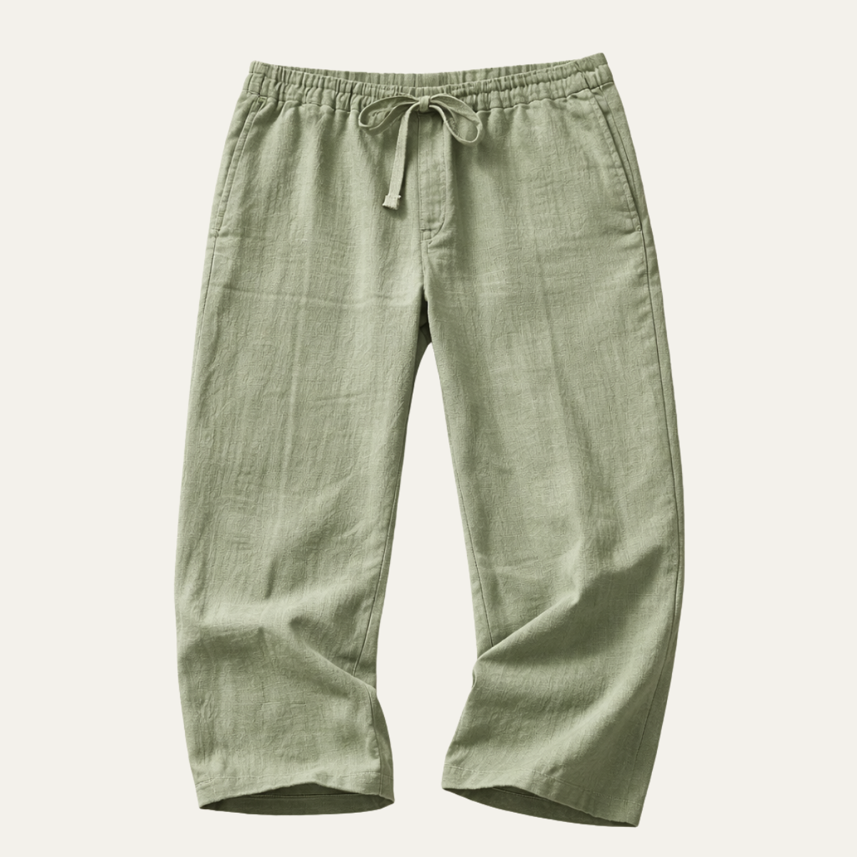 Callum | Men's Linen Pants Sage Green Relaxed Fit