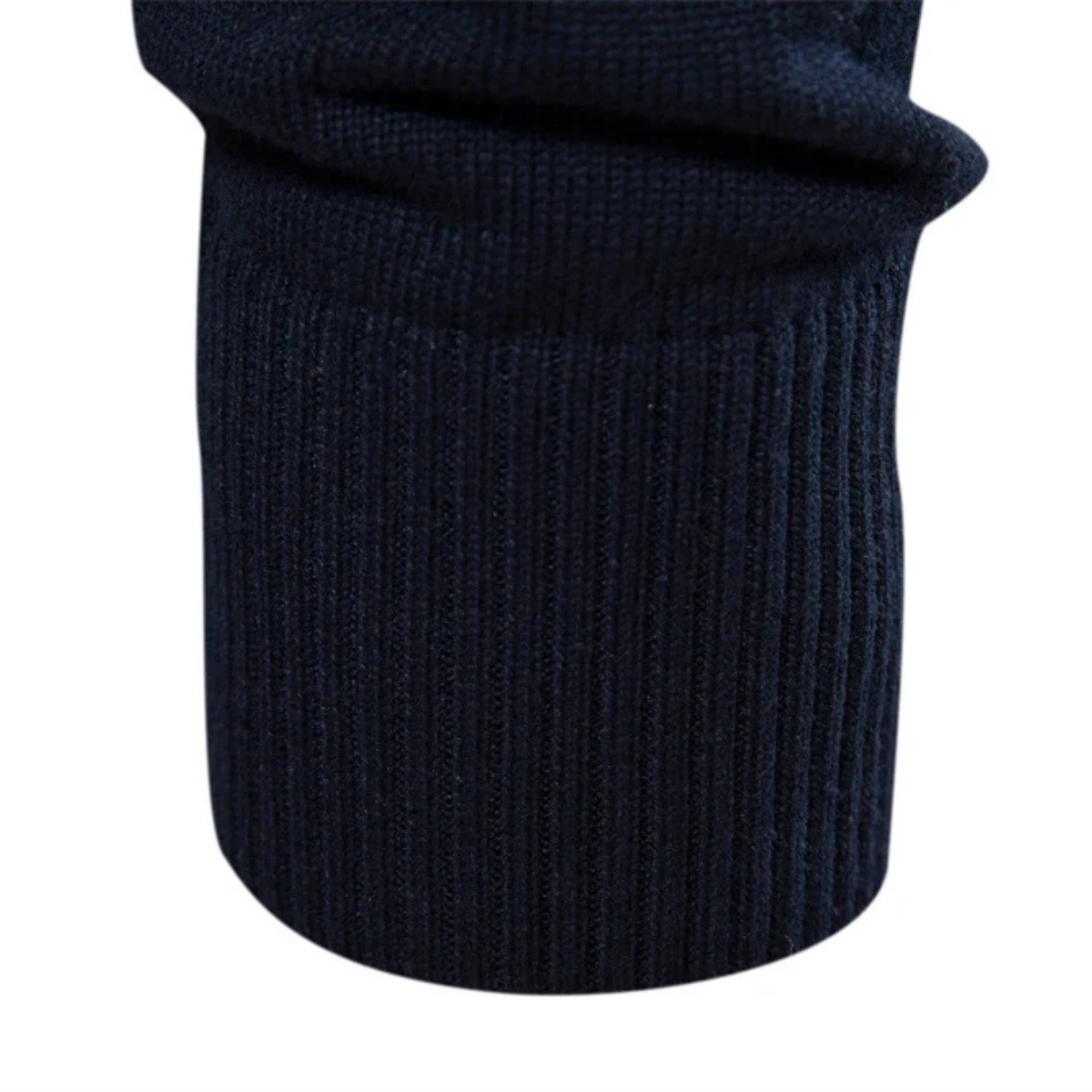 Beau | Men's Quarter Zip Sweater Navy Gray Burgundy Stripe