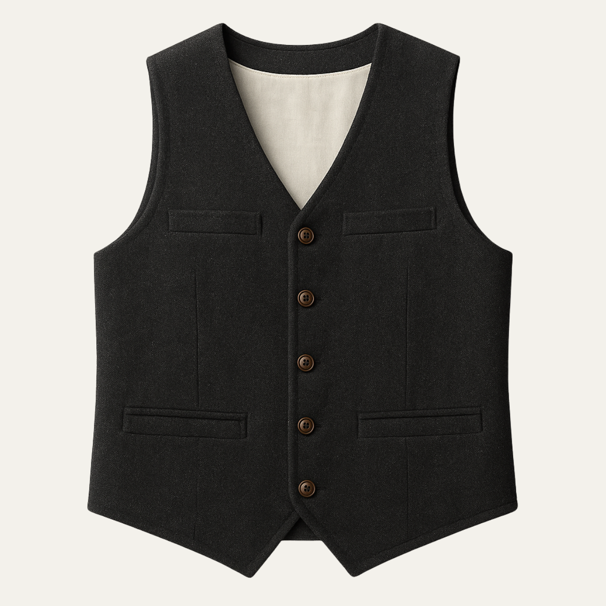 Bram | Men's Sweater Vest Charcoal Gray Button Up
