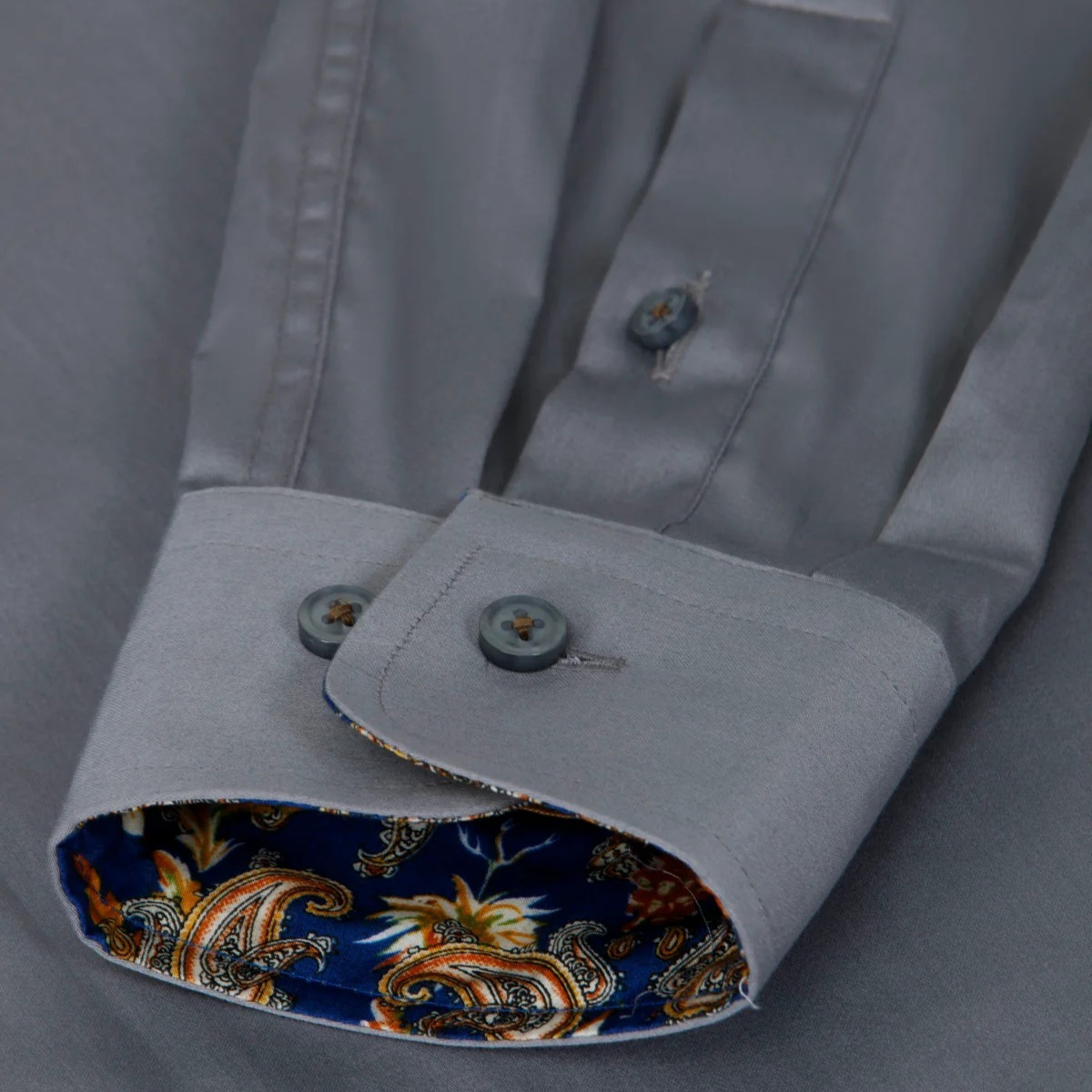 Callum | Men's Dress Shirt Gray Long Sleeve Button Up