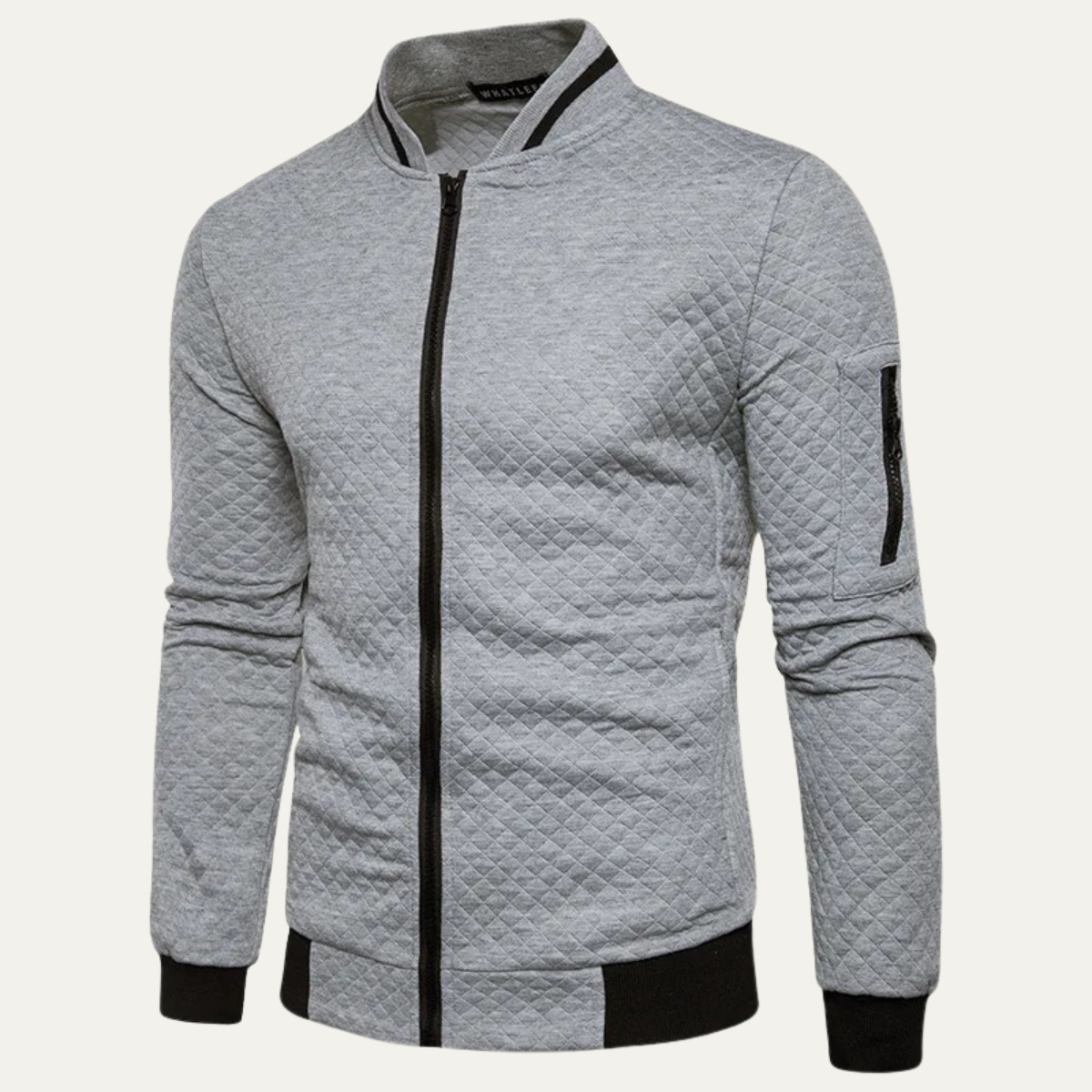 Axel | Men's Quilted Bomber Jacket Navy Zip Up