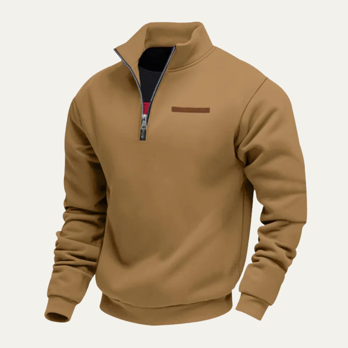 Axel | Men's Quarter Zip Sweater Black Fleece