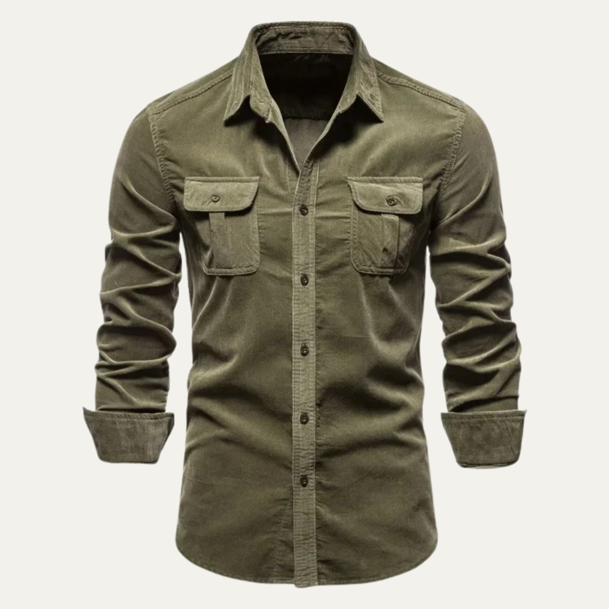 Jasper | Men's Casual Denim Shirt Navy Long Sleeve Button Up