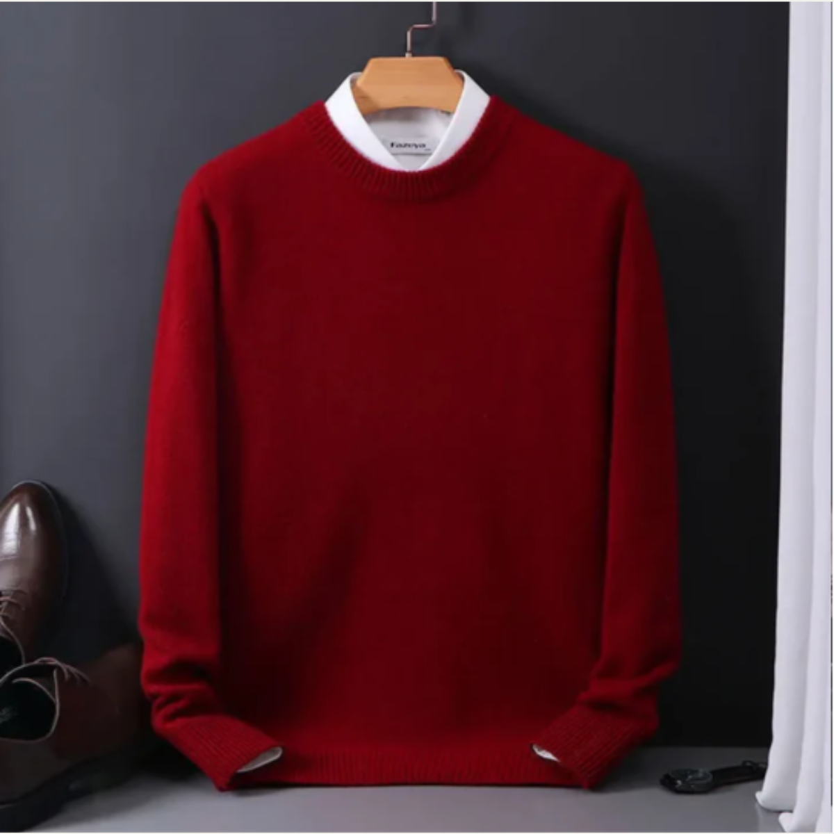 Beau | Men's Crew Neck Sweater Navy