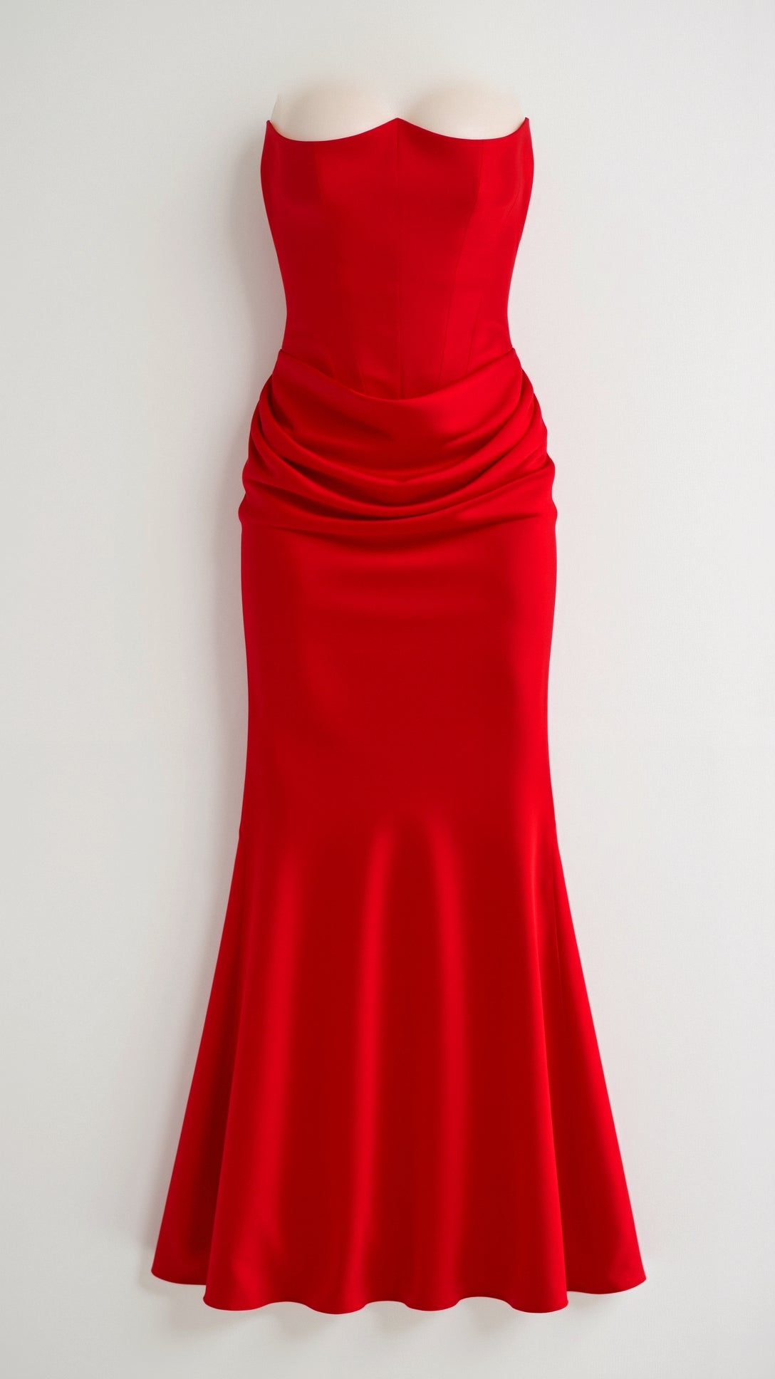 Cleo | Women's Satin Ruched Maxi Dress Black