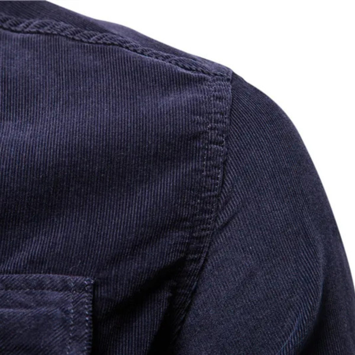 Axel | Men's Denim Shirt Navy Long Sleeve Button Up