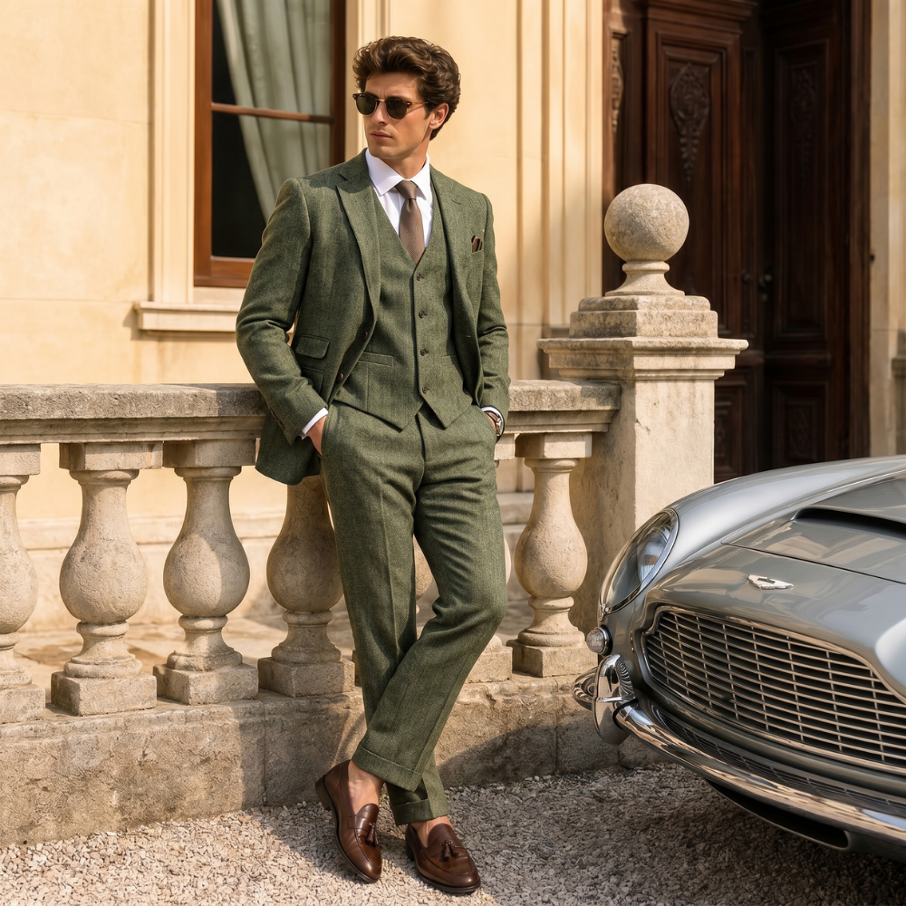 Jasper | Men's Three Piece Suit Tweed Slim Fit