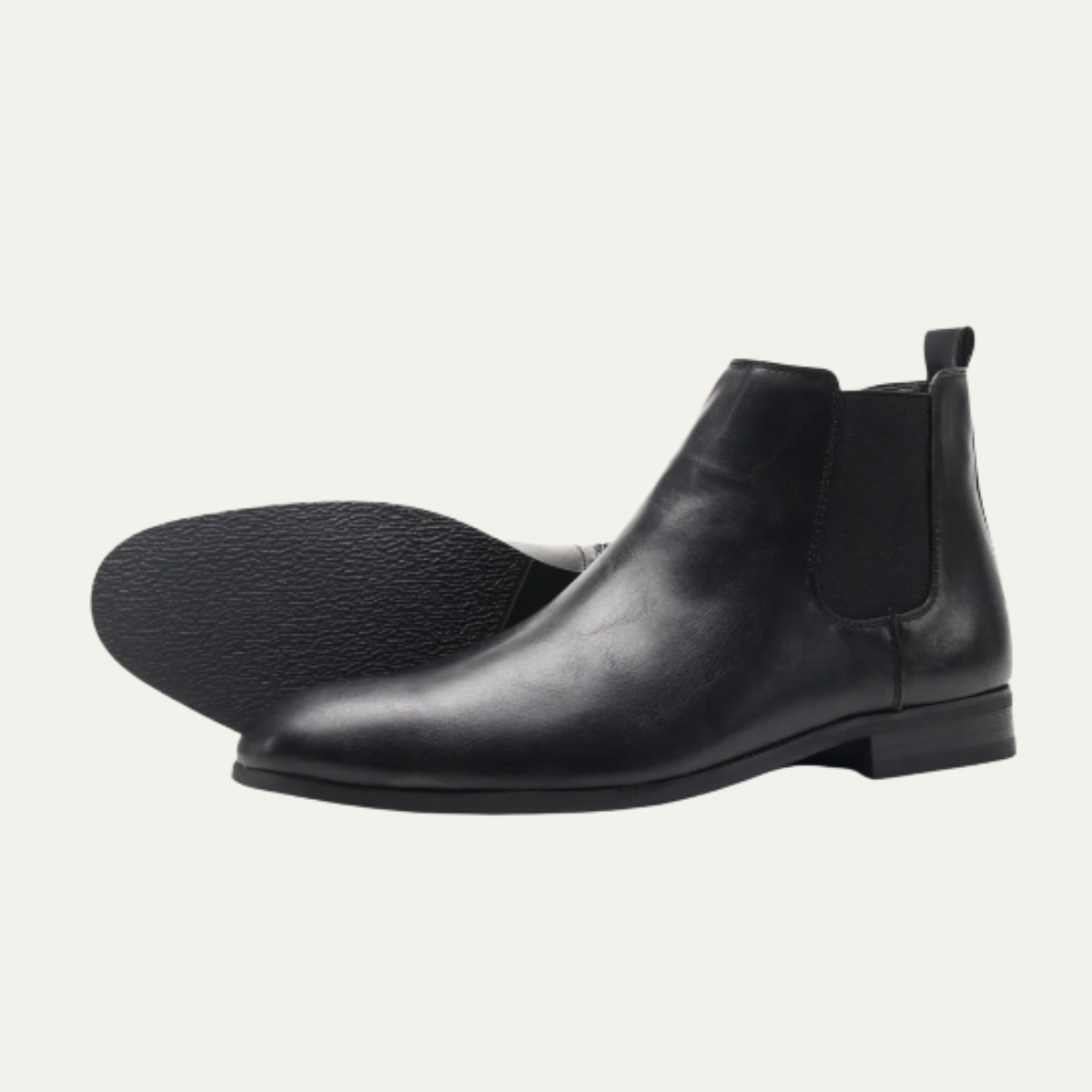 Axel | Men's Leather Chelsea Ankle Boots Brown Elastic Side Panels