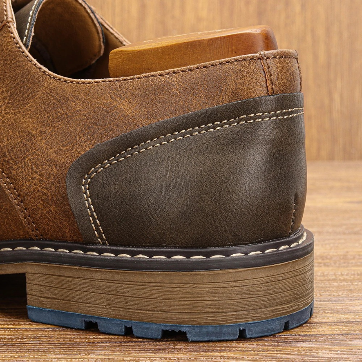 Bram | Men's Leather Oxford Shoes Brown Lace Up