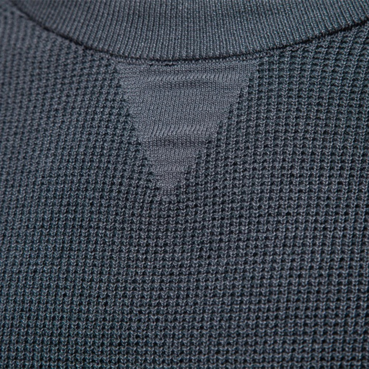 Bram | Men's Crew Neck Sweater Charcoal Gray Ribbed Knit