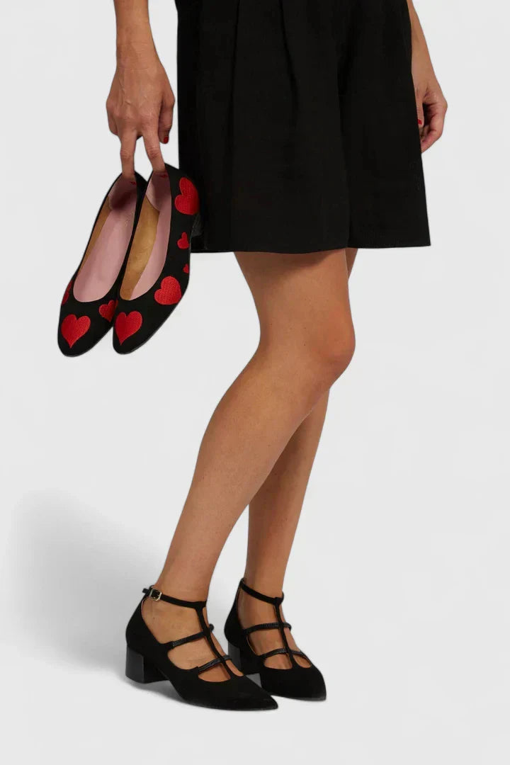 Isla | Women's Pointed Toe Mary Jane Block Heel Black