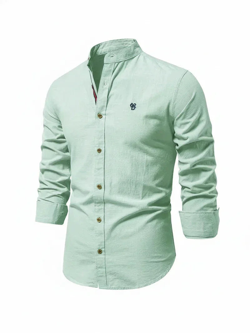 Axel | Men's Button Up Shirt White Long Sleeve