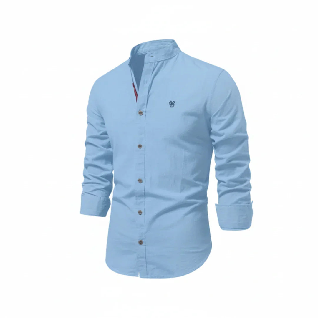 Axel | Men's Button Up Shirt White Long Sleeve