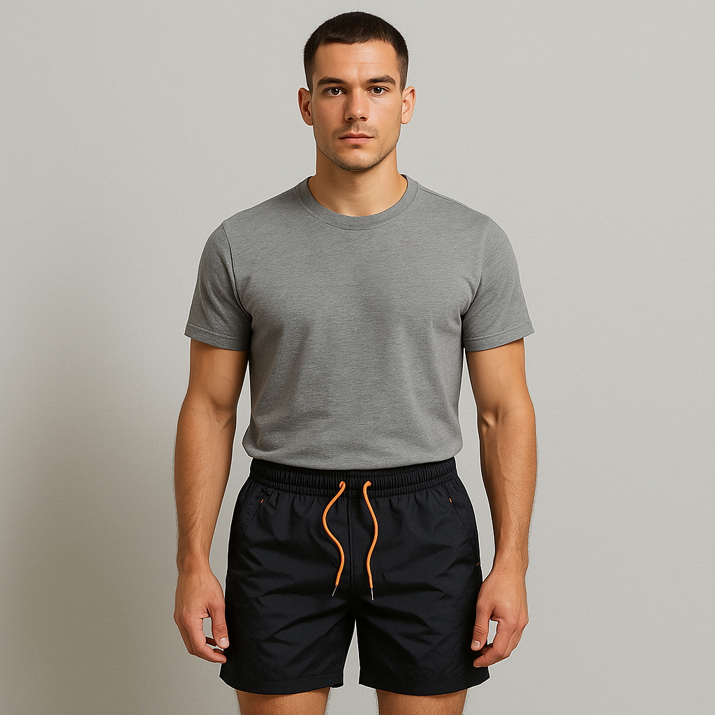 Arlo | Men's Swim Shorts Orange Drawstring