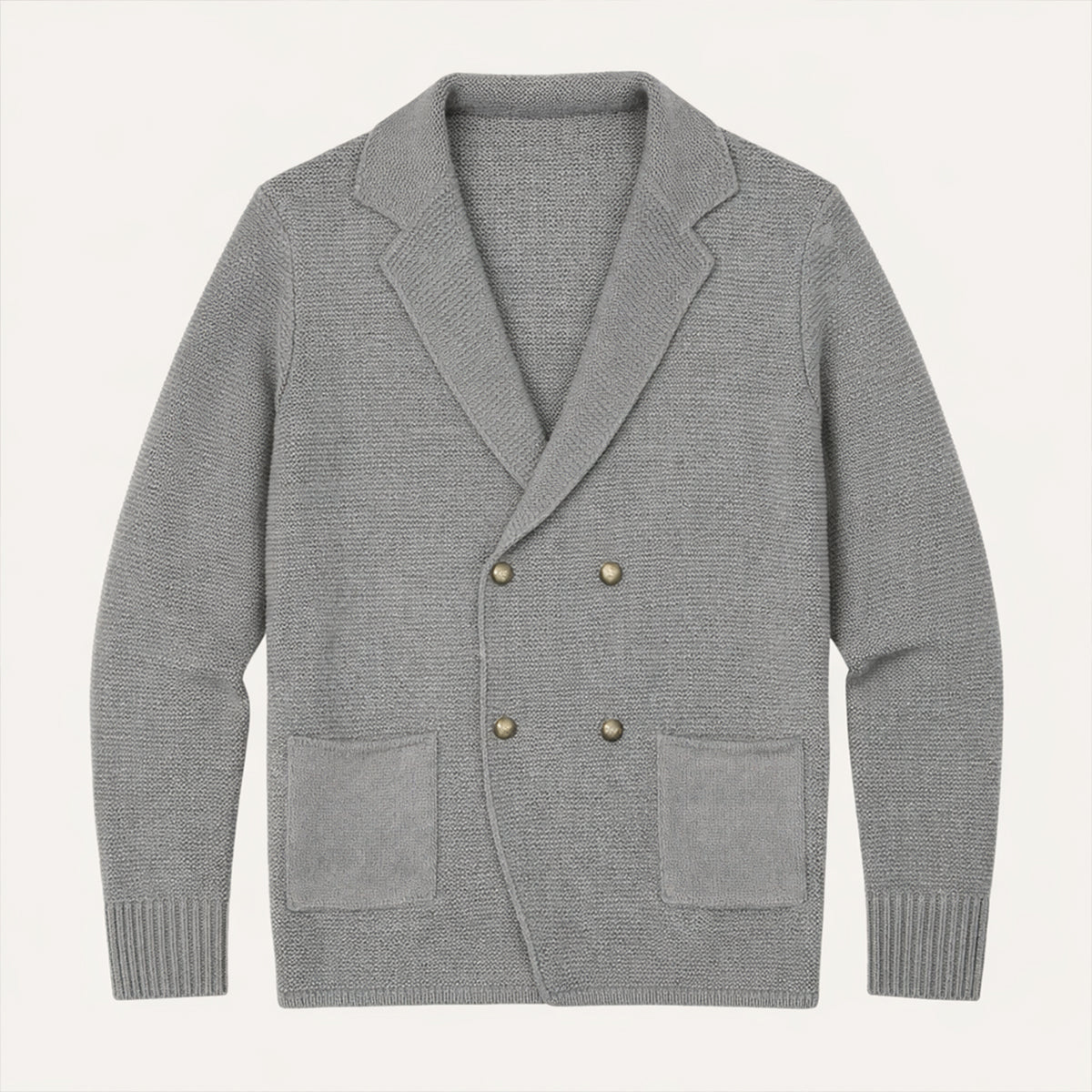 Beau | Men's Smart Casual Double Breasted Cardigan Black Knit
