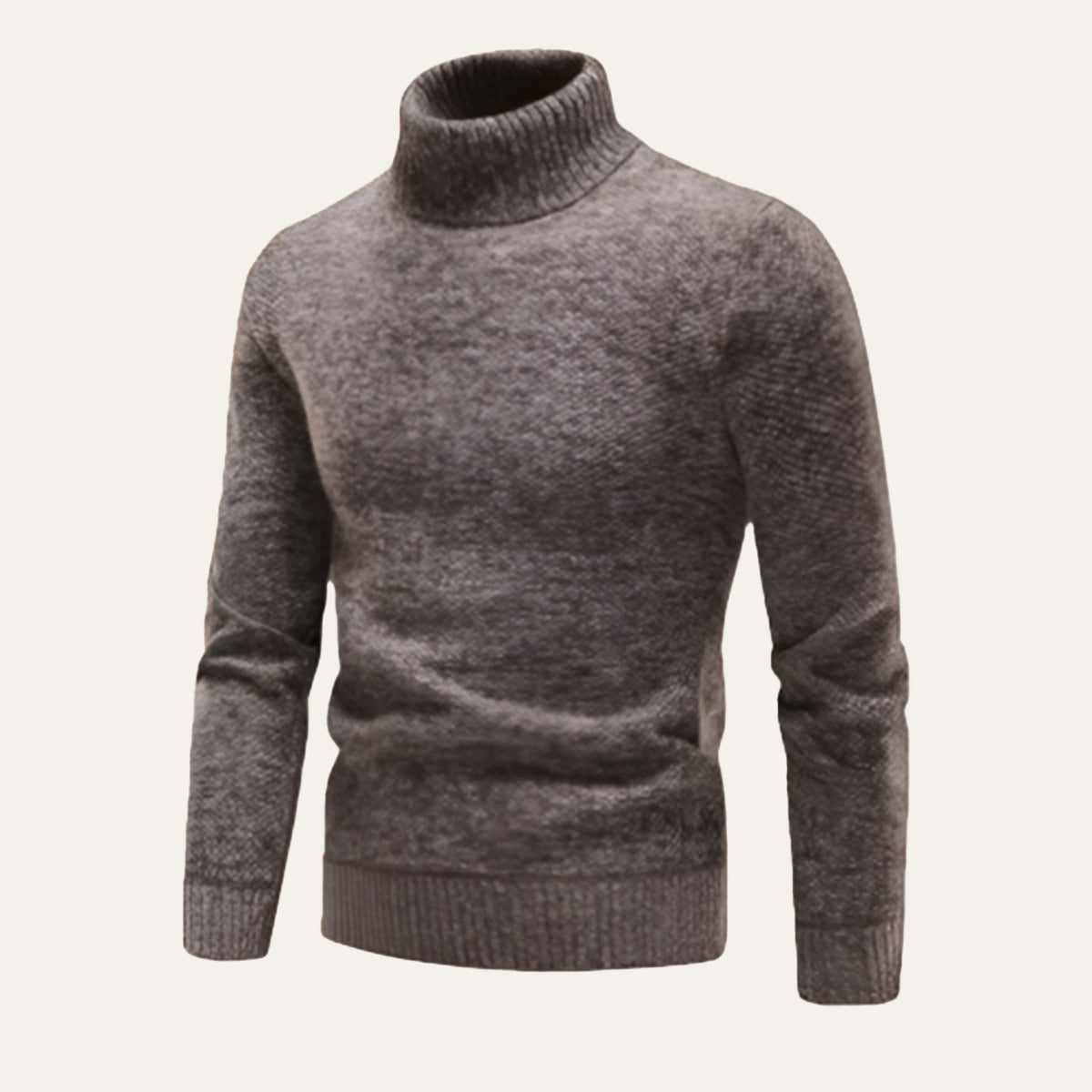 Bram | Men's Turtleneck Sweater Gray Merino Wool