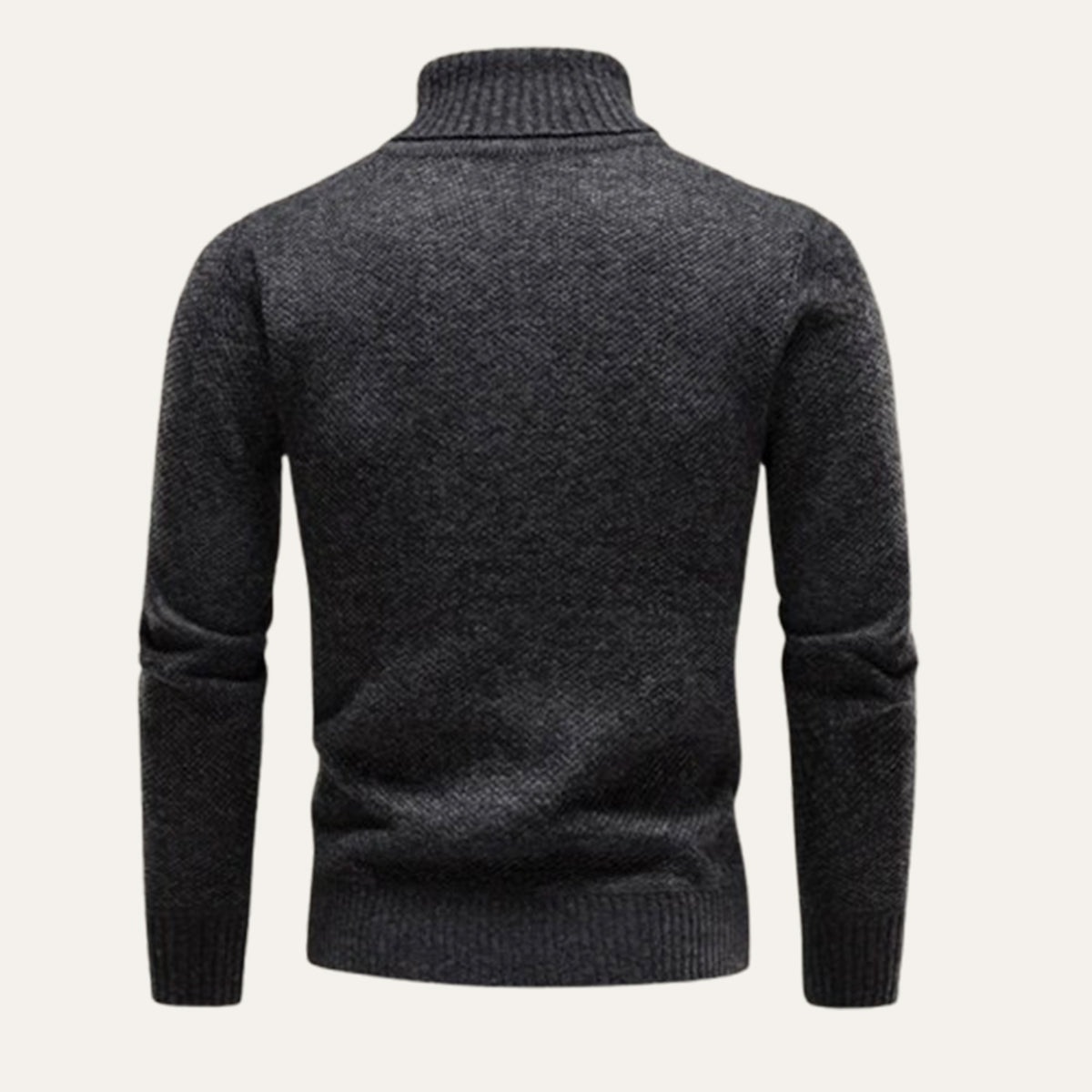 Bram | Men's Turtleneck Sweater Gray Merino Wool