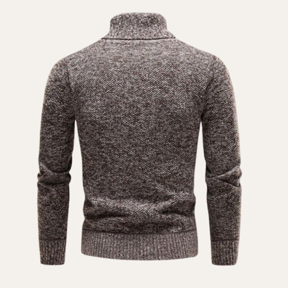 Bram | Men's Turtleneck Sweater Gray Merino Wool