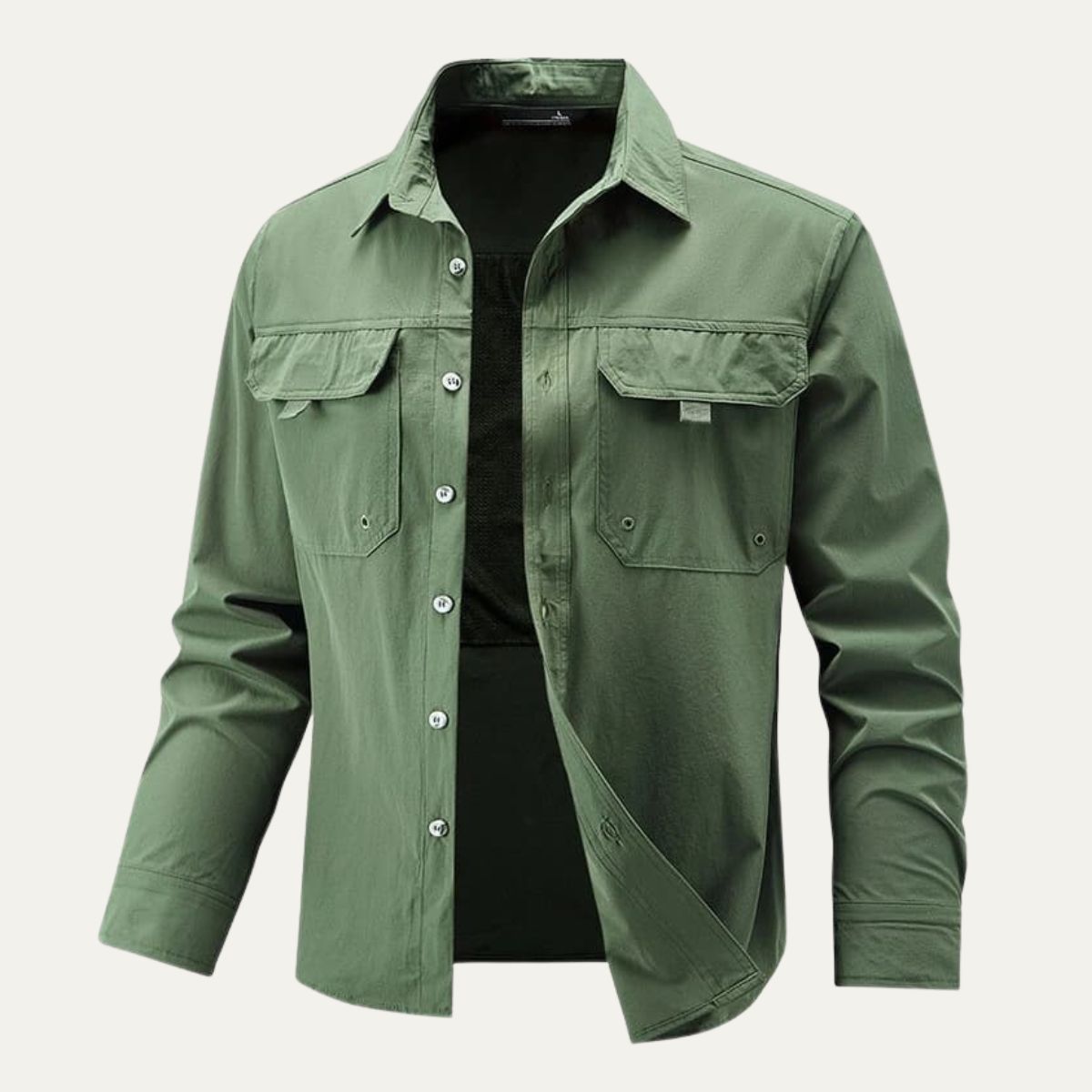Flint | Men's Lightweight Utility Shirt Jacket Khaki Quick Dry
