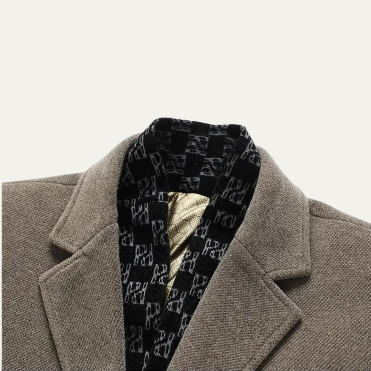 Axel | Men's Wool Blend Overcoat Gray Single Breasted