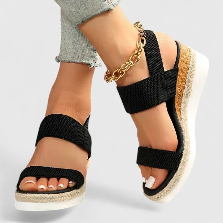 Rue | Women's Platform Sandals Cream Ankle Strap