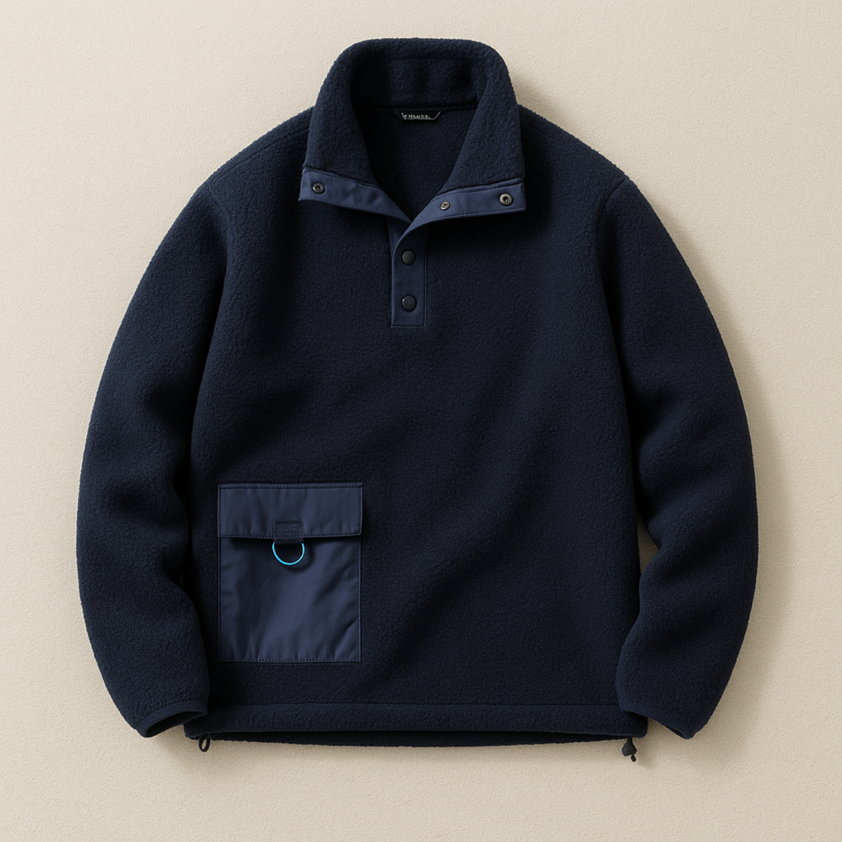 Elise | Men's Quarter Zip Sweater Olive Green Cargo Pocket