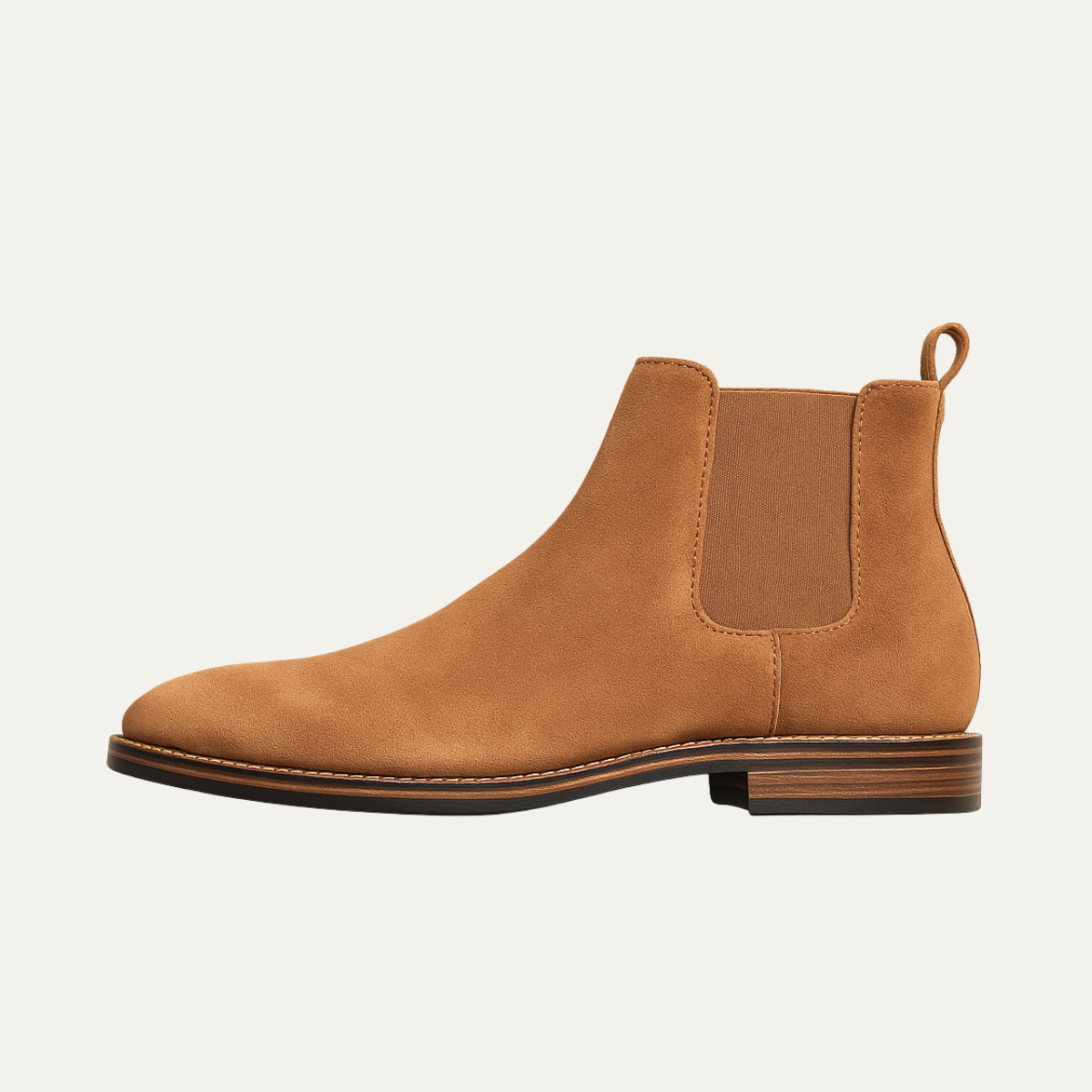 Beau | Men's Chelsea Boots Tan Suede Slip On