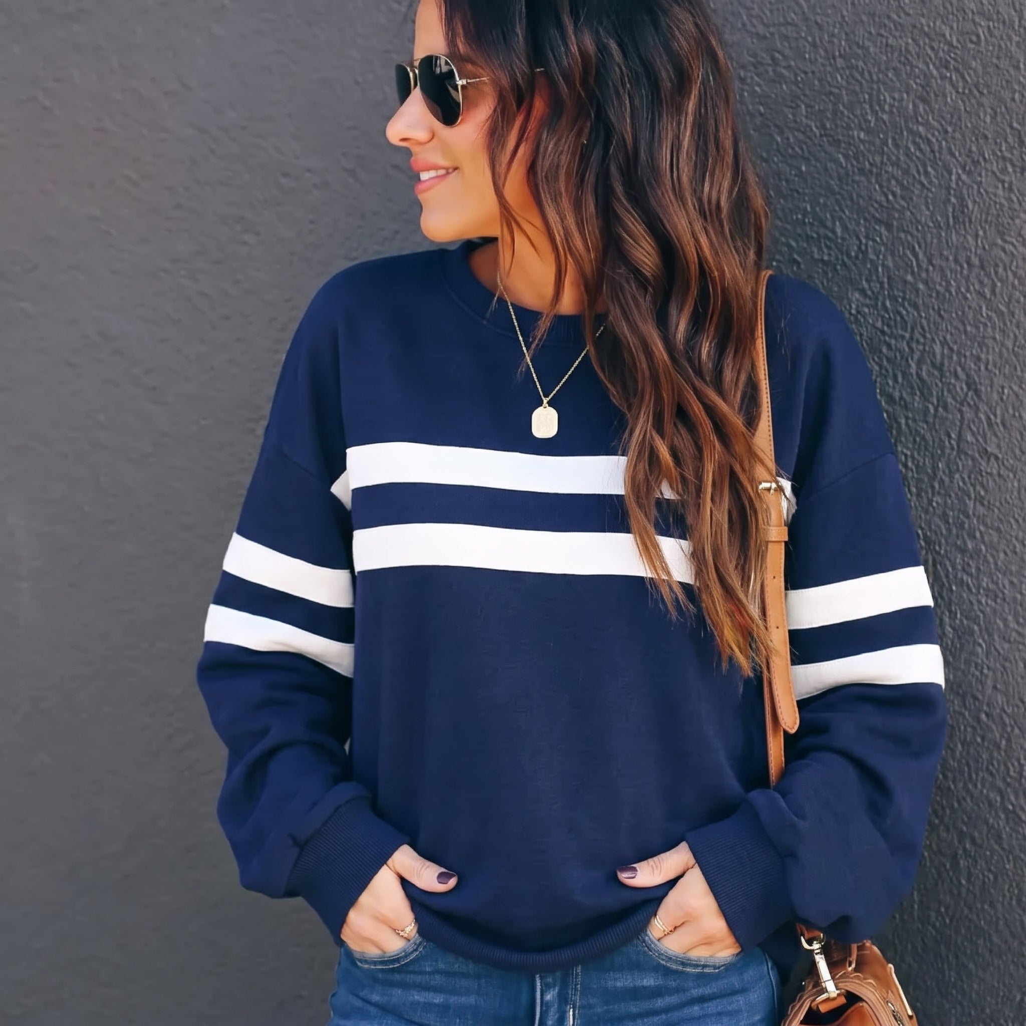 Calliope | Women's Cropped Striped Sweater