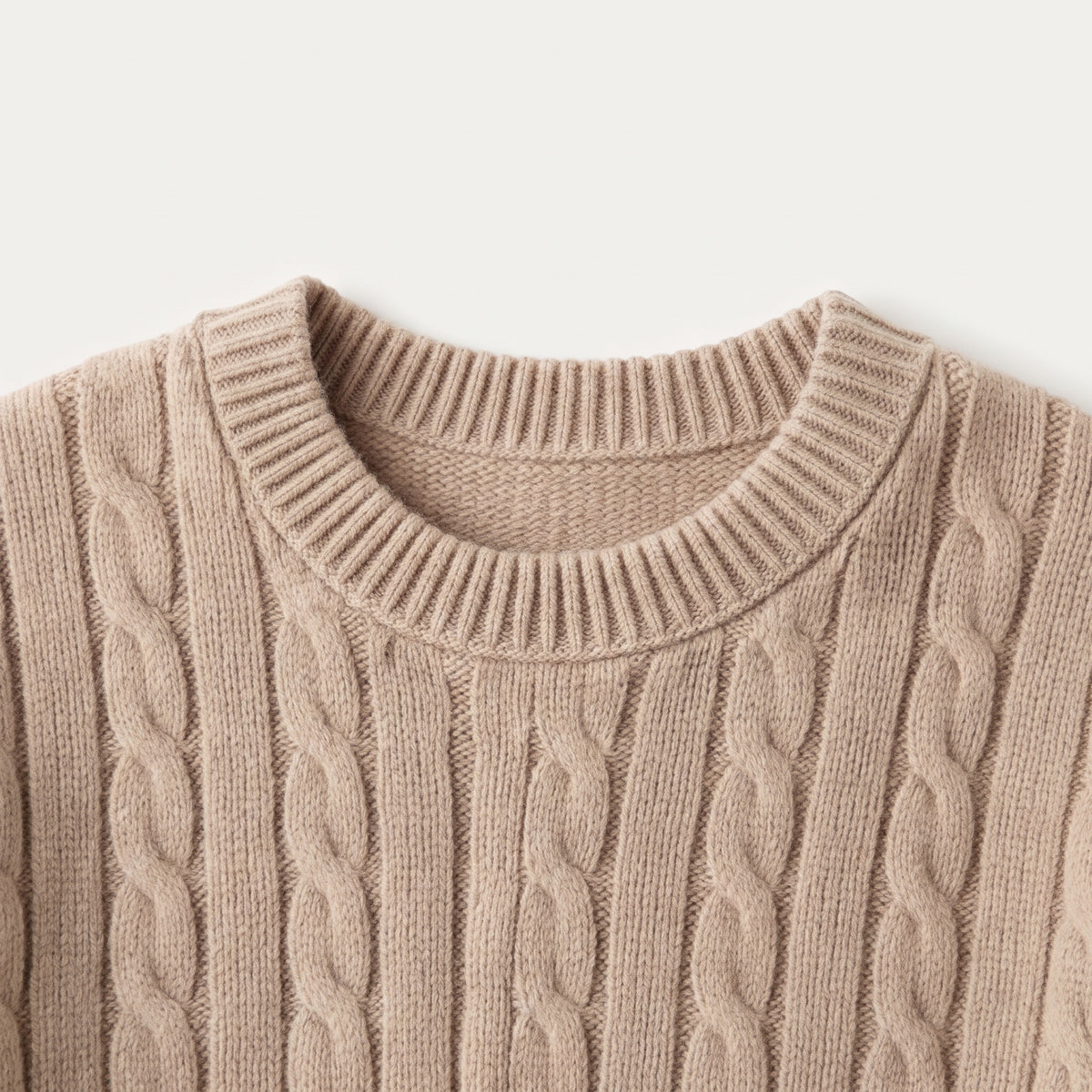 Sage | Men's Cable Knit Sweater Crew Neck