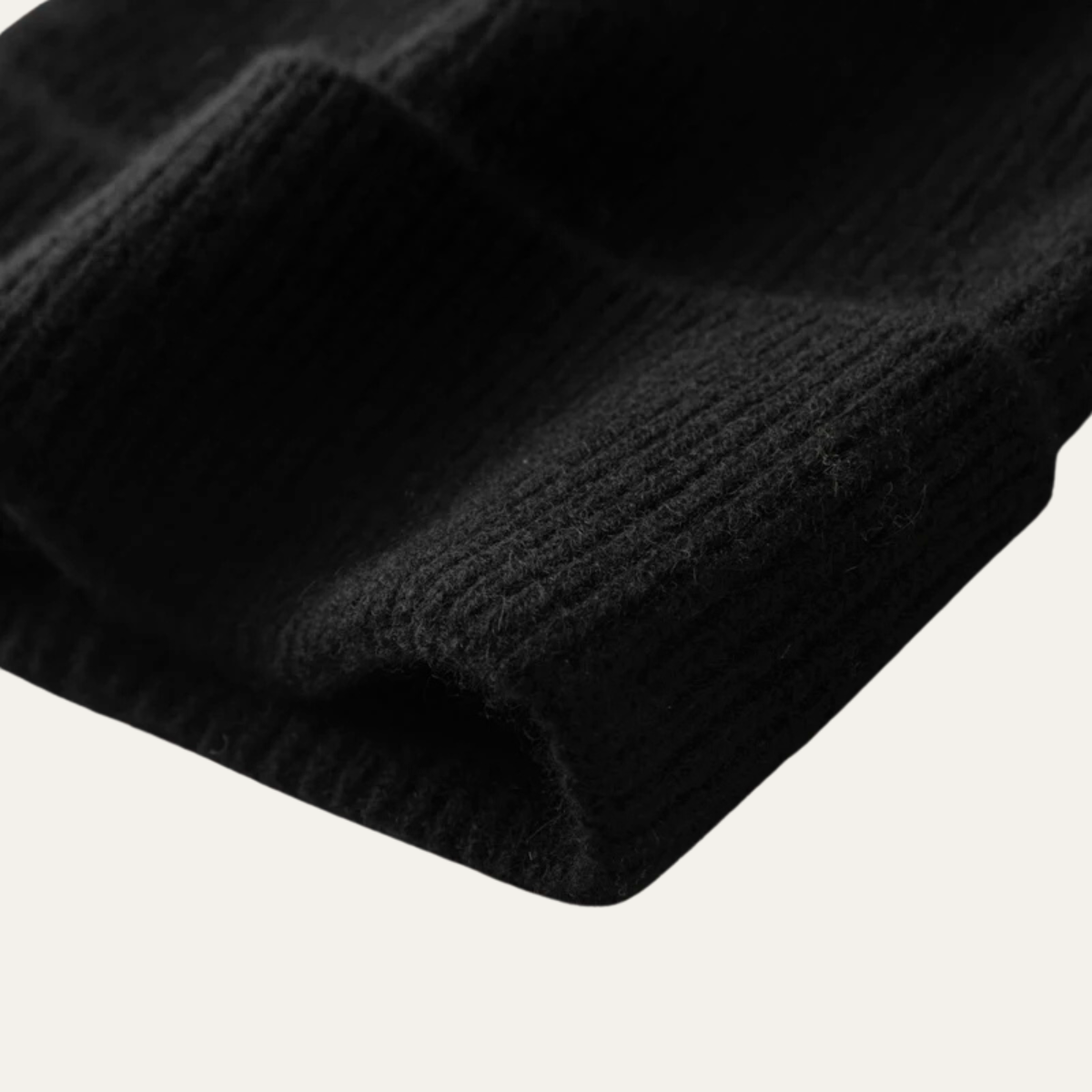 Bram | Men's Ribbed Knit Beanie Black