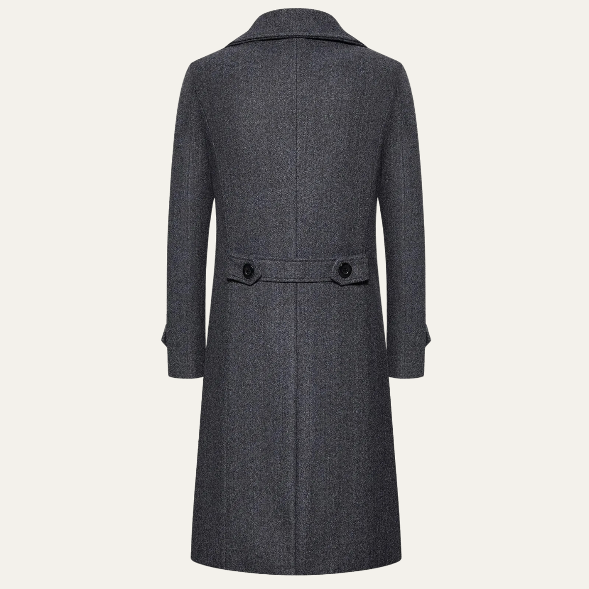 Wyatt | Men's Double Breasted Wool Trench Coat Gray