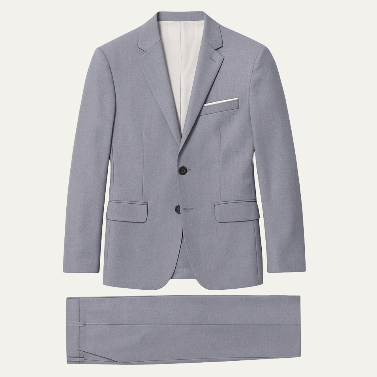 Bram | Men's Suit Gray Tailored Two Piece Blazer Pants